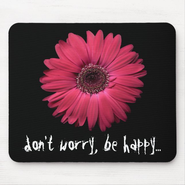 LIEBE ROSA Gerbera MAUSUNTERLAGE Mousepad (Vorne)