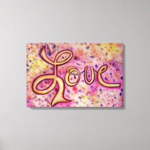 Liebe Rosa Glamour Malerei Leinwand Drucken