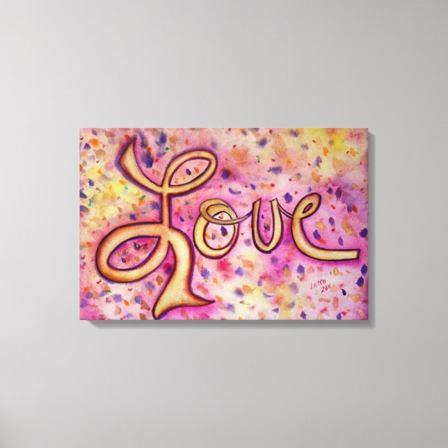 Liebe Rosa Glamour Malerei Leinwand Drucken (Vorderseite)
