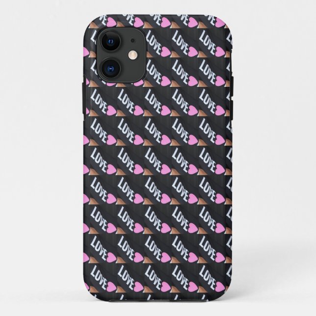 Liebe-Rosa-Herz-Fall Case-Mate iPhone Hülle (Rückseite)
