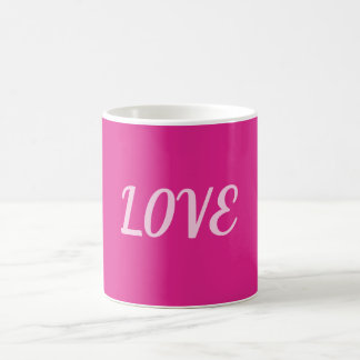 Liebe rosa kaffeetasse