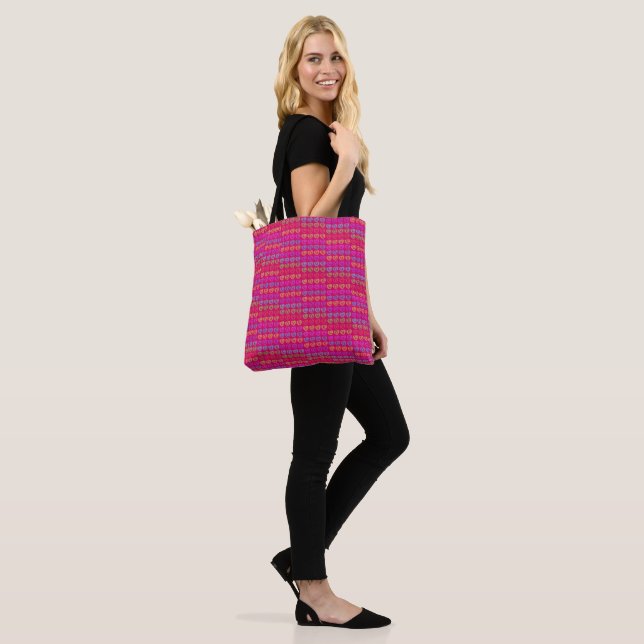 LIEBE Rosa Mehrfach-Drucktasche Tasche (Am Model)