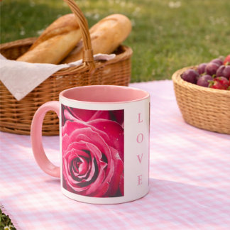 Liebe rosa Rosen 11oz Zwei-Töne-Tasse Rosa Tasse