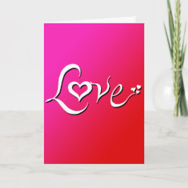 Liebe - rosa Rückmischung Feiertagskarte