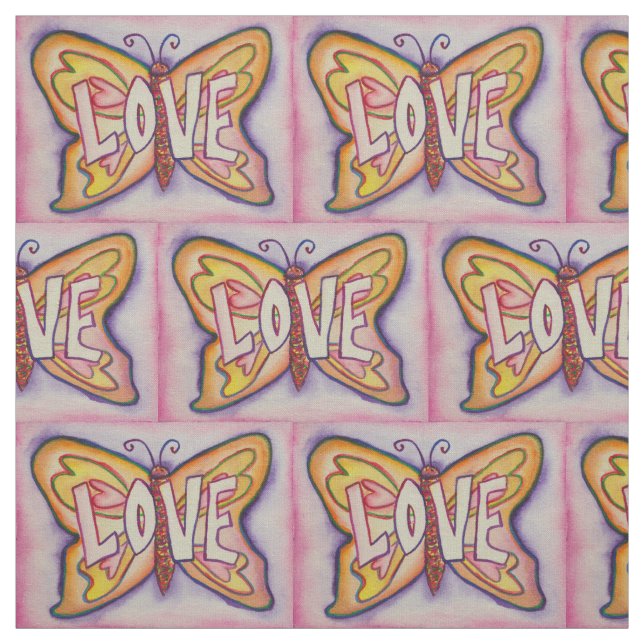 Liebe Rosa Schmetterling Inspiration Material Stoff (Muster)