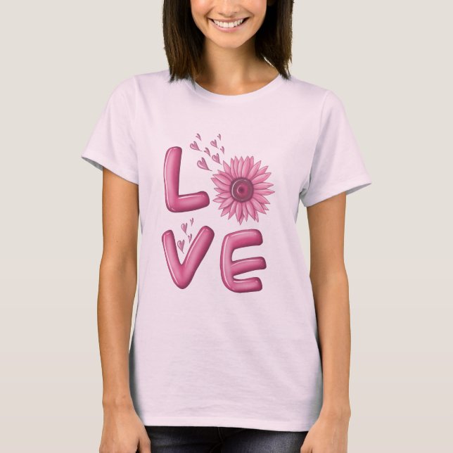 Liebe Rosa Sonnenblume T - Shirt Frauen (Vorderseite)