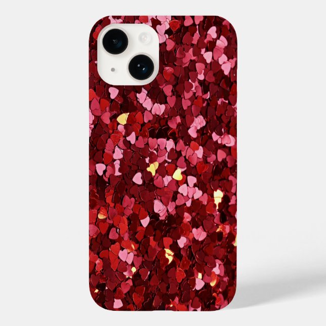Liebe Rosa und Rotes Herz Case-Mate iPhone 14 Hülle (Rückseite)