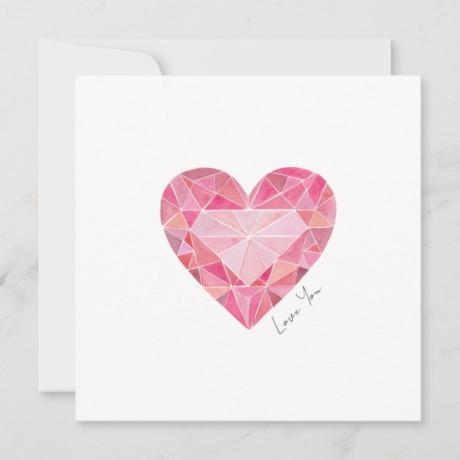 Liebe Rosa Wasserfarben Herzmagazin Romantische (Vorderseite)