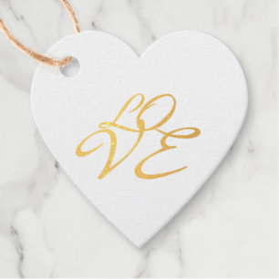 Liebe Rose Gold Farbe Kalligrafie Schrift Geschenkanhänger