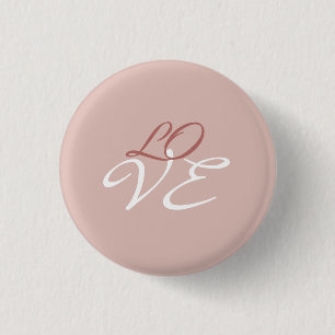 Liebe Rose Gold Farbe Kalligrafieschrift Button
