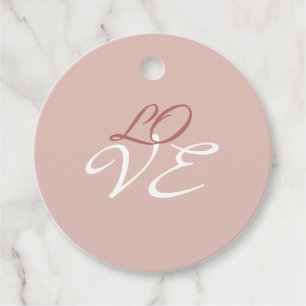 Liebe Rose Gold Farbe Kalligrafieschrift Geschenkanhänger