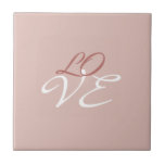 Liebe Rose Gold-Farbkalligrafie Fliese<br><div class="desc">Sie können die Schriftart und Farben leicht ändern. Sie können auch Ihr Logo und das Hintergrundbild hinzufügen,  wie Sie möchten.</div>