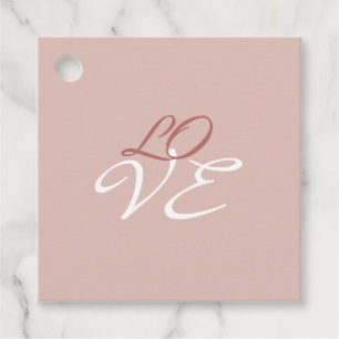 Liebe Rose Gold-Farbkalligrafie Geschenkanhänger
