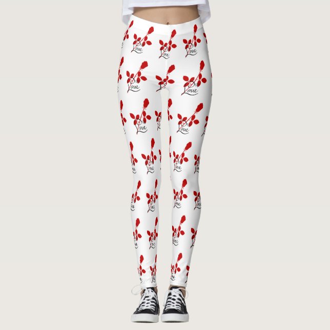 Liebe Rose Leggings (Vorderseite)