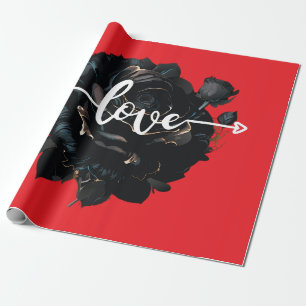 Liebe Rose Wrapping Paper Geschenkpapier