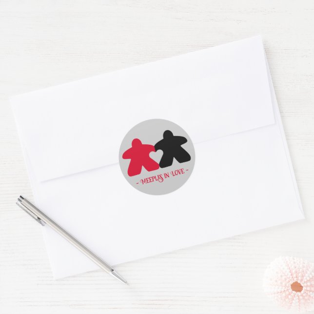 Liebe, Rot und Blau Sticker (Umschlag)