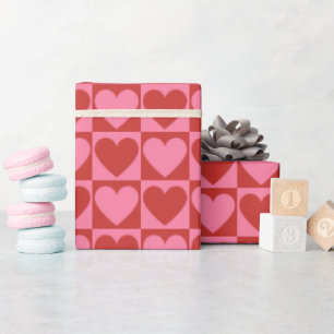 Liebe Rot und Rosa Herz Geschenkpapier