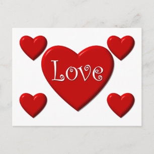 Liebe Rote Herzen Hochzeit Jubiläum Vermisse Dich Postkarte
