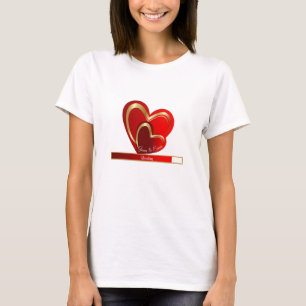 Liebe: Rote Herzen laden   Personalisierte Freundi T-Shirt