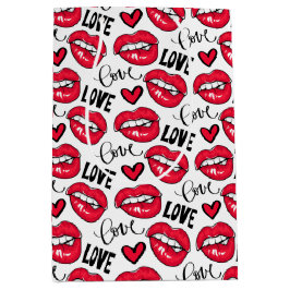Liebe Rote Lippen Mittlere Geschenktüte