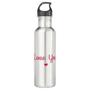 Liebe rotes Herz Edelstahlflasche