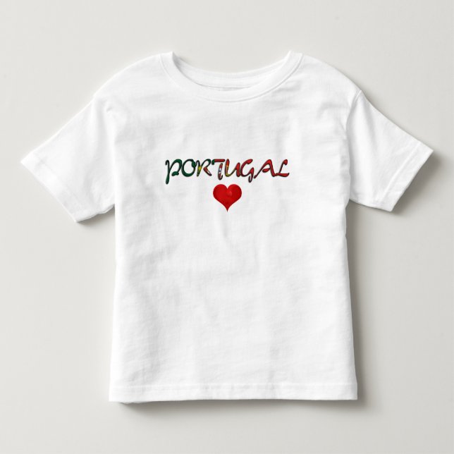 Liebe Rotes Herz - Flaggenfarben Typografie Kleinkind T-shirt (Vorderseite)