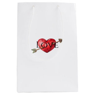 Liebe Rotes Herz Mittlere Geschenktüte