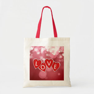 Liebe Rotes Herz schreiben Tragetasche