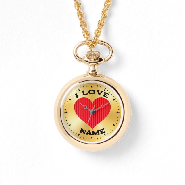 Liebe Rotes Herz Symbol-18374 Armbanduhr (Vorderseite)