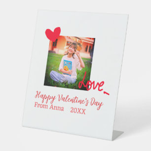Liebe "Rotes Herz" - Valentinstag mit Fotonamento Sockelschild