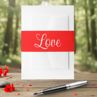 Liebe Rotes Minimalistisches Romantisches Hochzeit