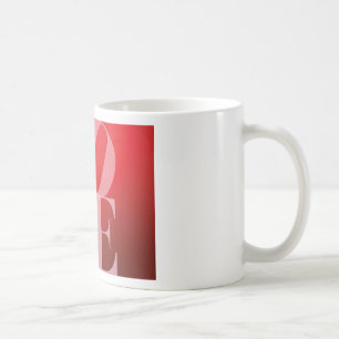 Liebe Rotes Rotes Rosa Kaffeetasse