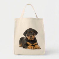 Liebe Rottweiler Welpen Hund Leinwand Tote Tasche
