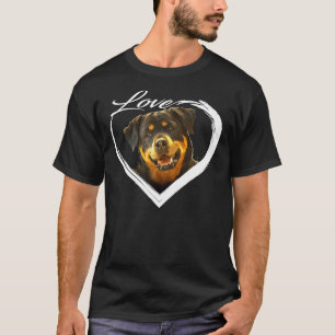 Liebe Rottweilers Metzgerhund Rottie Welpen Hund L T-Shirt
