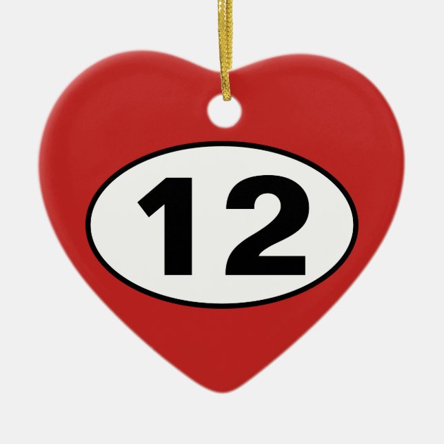 Liebe Rt. 12 Außenbanken Keramik Ornament (Vorne)