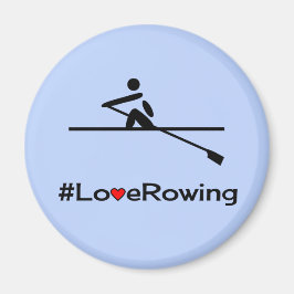 Liebe Rudertitel blau Magnet