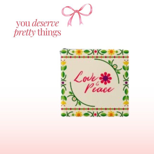 Liebe & Ruhe, Gelbe Blume Blätter Blumenrahmen Button (Von Creator hochgeladen)