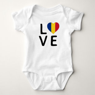 Liebe - Rumänische Flagge Baby Strampler