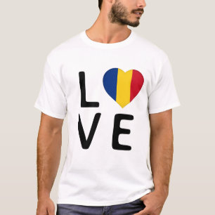 Liebe - Rumänische Flagge T-Shirt