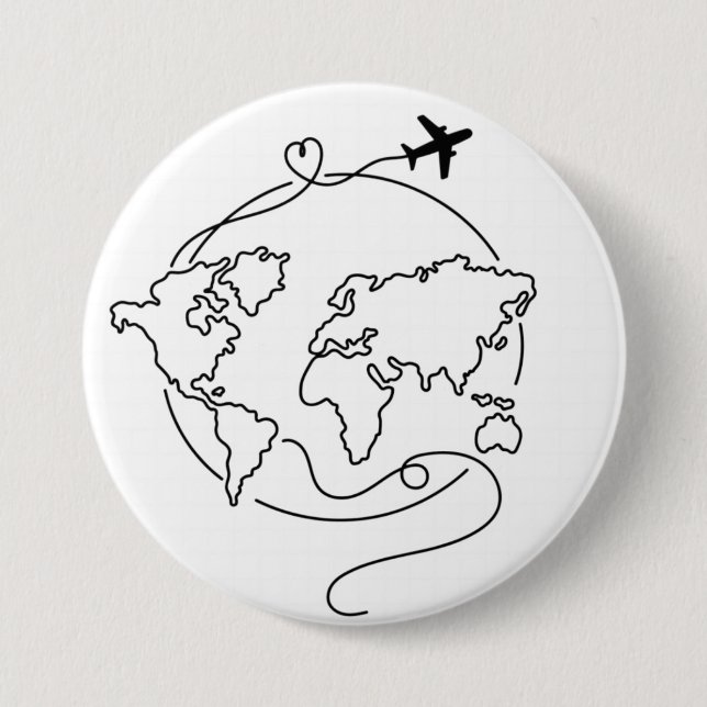 🌍 Liebe rund um den ✈️ Button (Vorderseite)