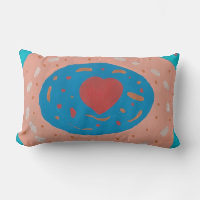 Liebe Runden Throw Kissen (Vorderseite)