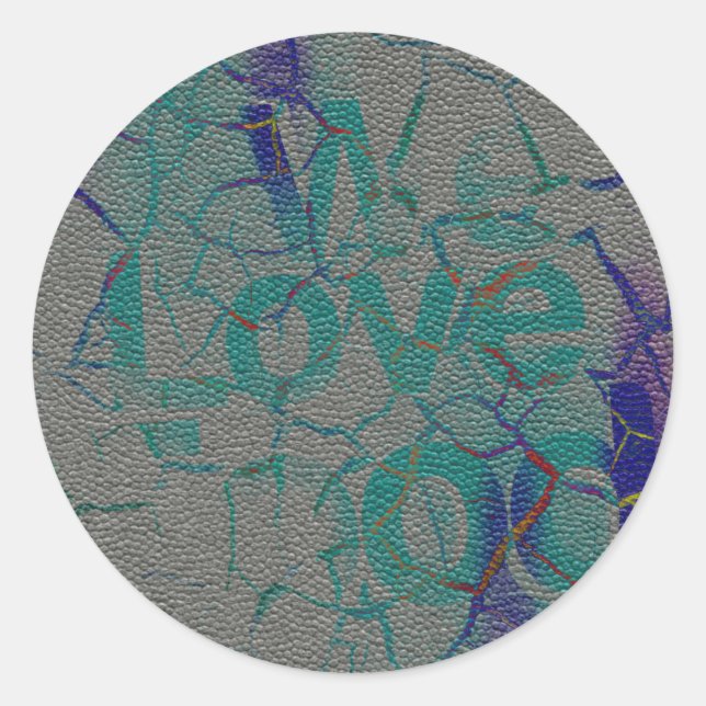 Liebe Runder Aufkleber (Vorderseite)