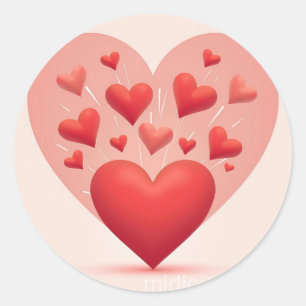 Liebe Runder Aufkleber