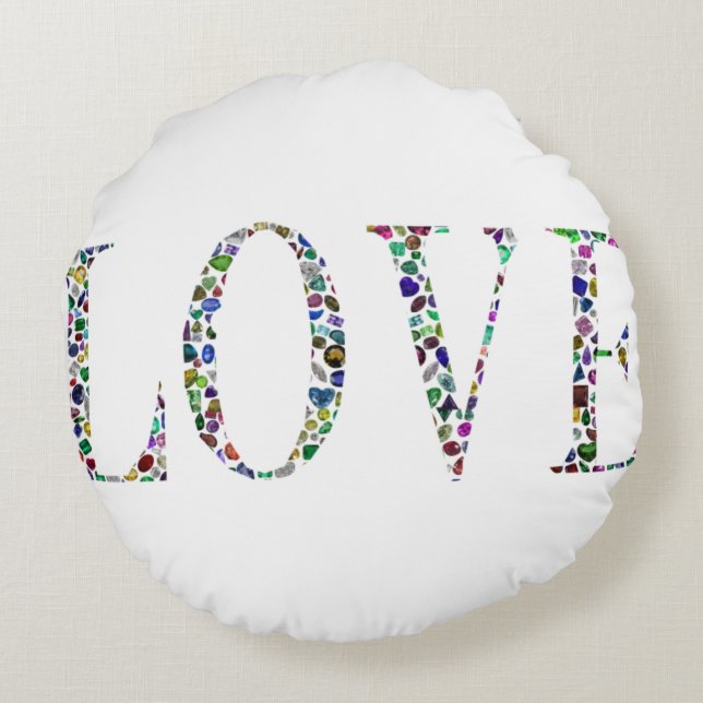 Liebe Rundes Kissen (Rückseite)