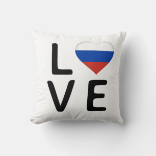Liebe - Russische Flagge Kissen