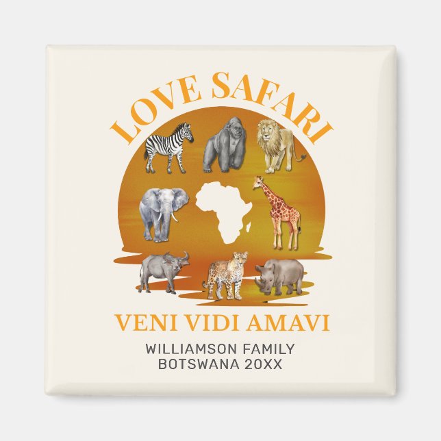 Liebe SAFARI Souvenir Magnet (Vorne)