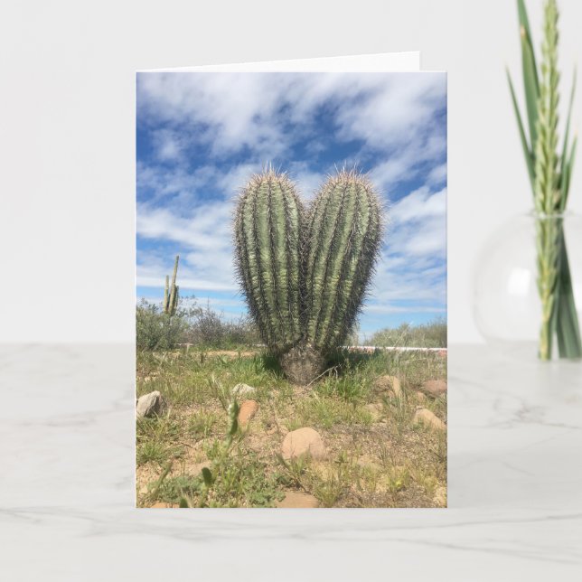 Liebe Saguaro-Grußkarte Karte (Vorderseite)