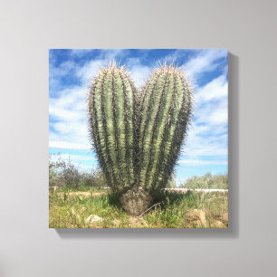 Liebe Saguaro-Leinwand Leinwanddruck