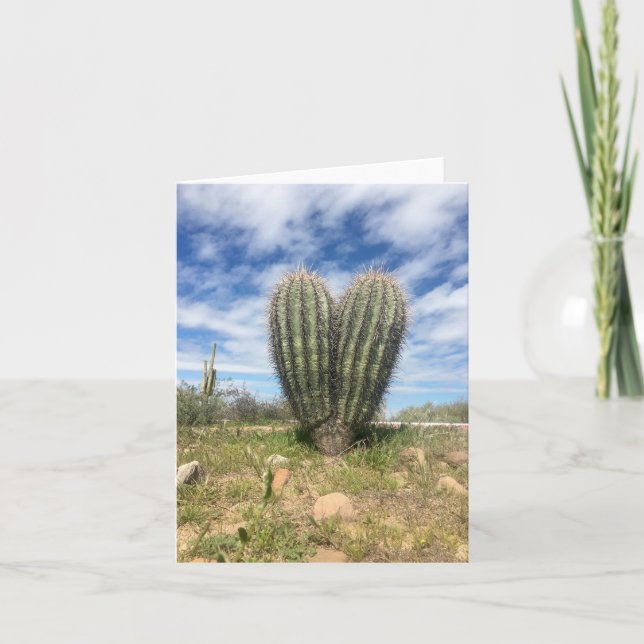 Liebe Saguaro notecard Karte (Vorderseite)