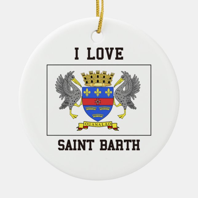 Liebe Saint Barth Keramik Ornament (Vorne)